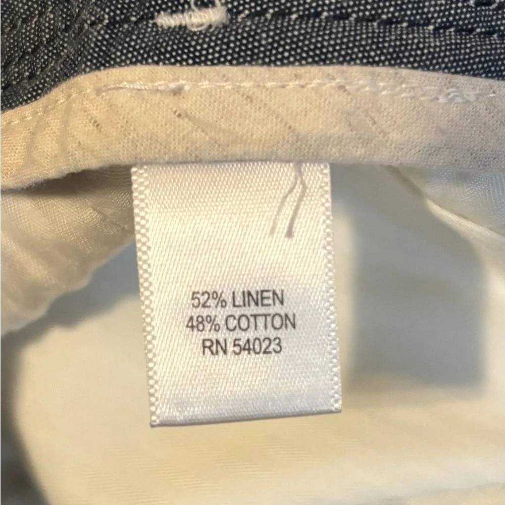 Banana Republic Men’s Size 34/30 Cream Linen Blend Straight Fit Pants‎